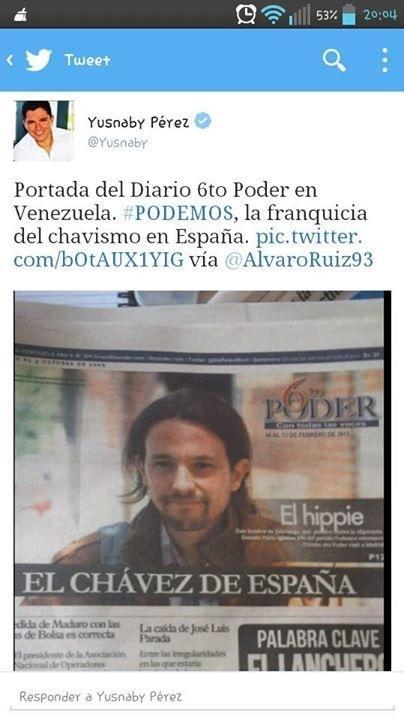 Pablo Iglesias, representante de lo más cutre del chavismo y de los desechos bolivarianos.