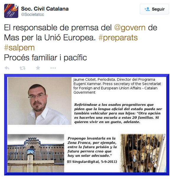 Piden «una escuela entre la cárcel y la perrera» para los que quieren estudiar en&nbsp;castellano