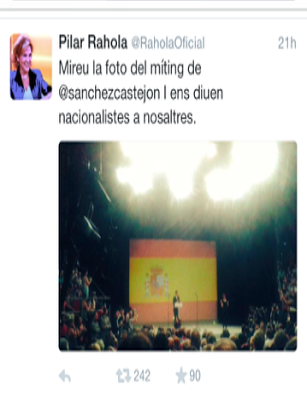 La Rahola on fire por la bandera de Pedro Sánchez