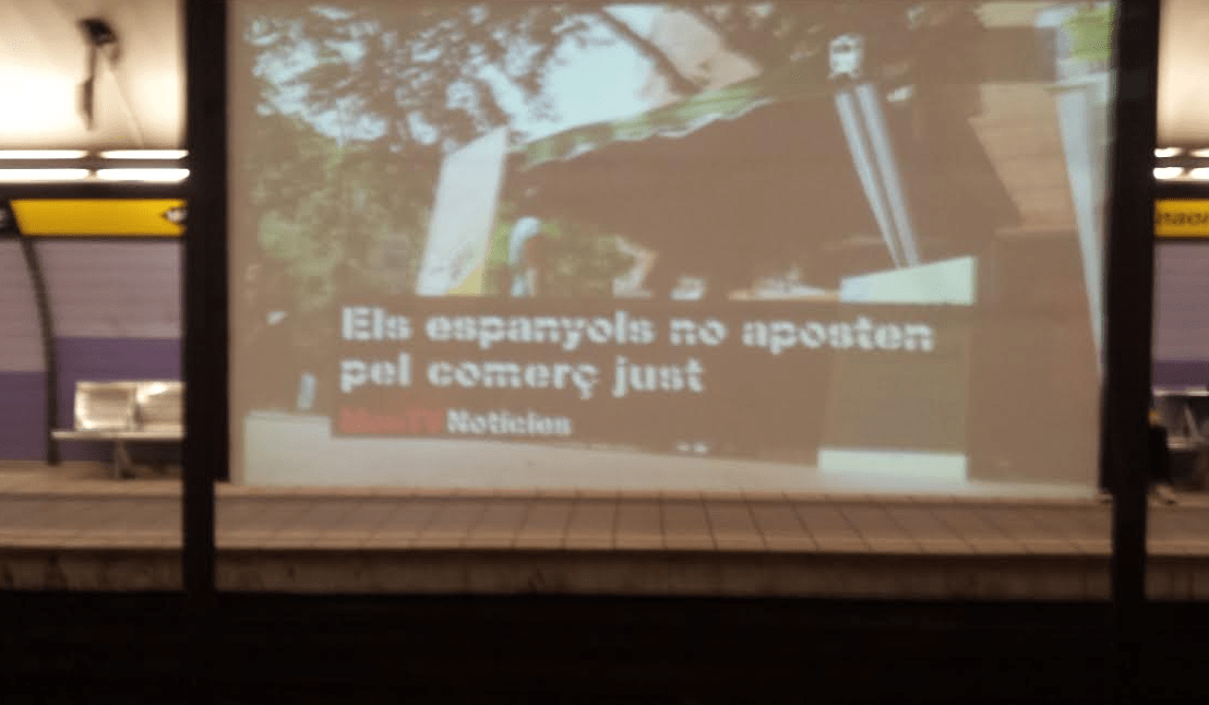 Puro Orwell: mire cómo se adoctrina en las estaciones de metro de&nbsp;Barcelona