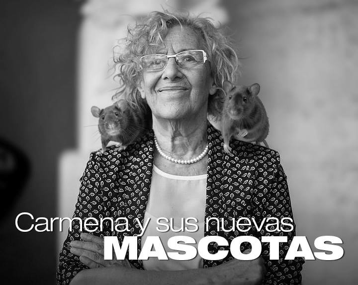 Carmena y sus mascotas