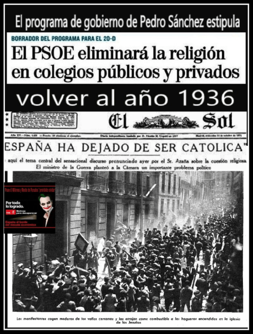 Pedro Sánchez, en un intento de 'consagrar' la estupidez.