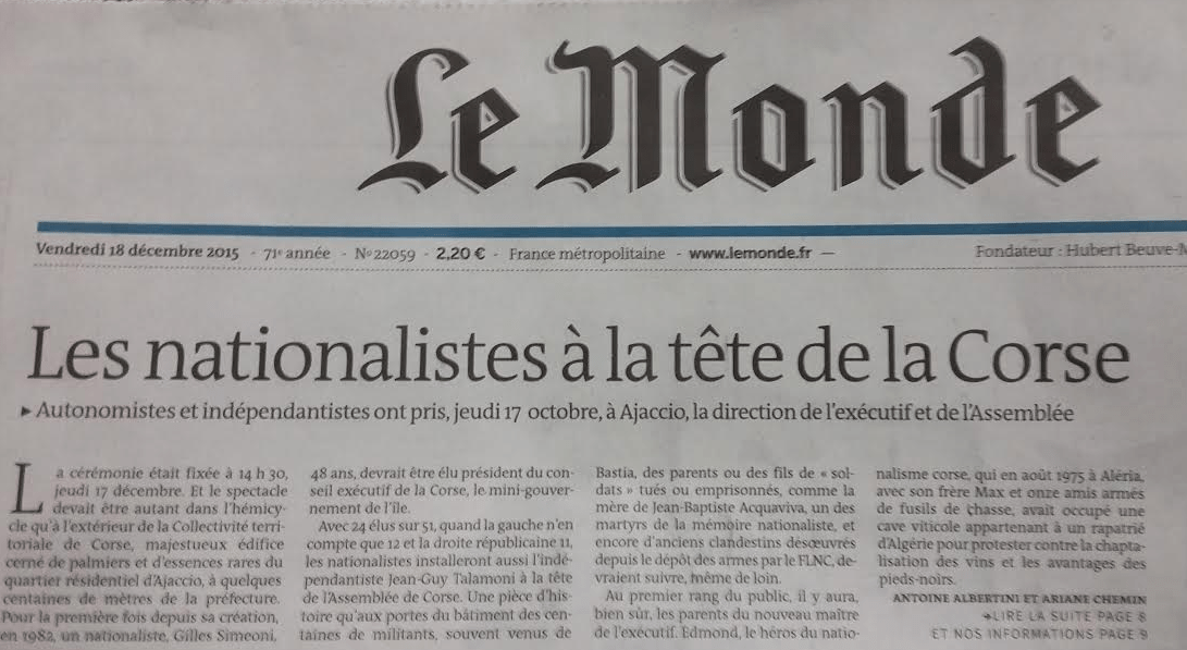 En Francia llaman a los nacionalistas por su&nbsp;nombre