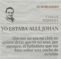 Carlos Herrera también anuncia que ya no es del&nbsp;Barça