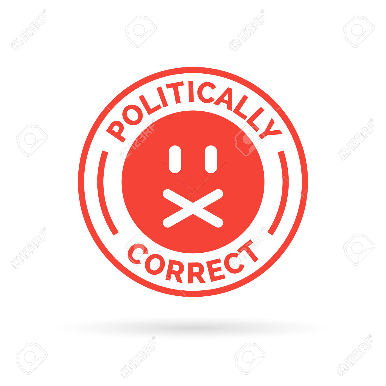 Politically Correct icon. Political correctness symbol. Censor f