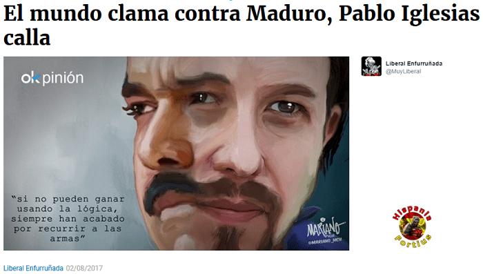 El mundo clama contra Maduro,Pablo Iglesias calla. -Liberal Enfurruñada/OK&nbsp;Diario-