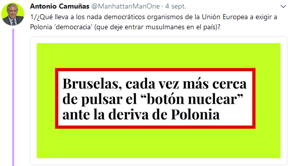 ¿Democrática la #UE ? Hilo twittero de Antonio Camuñas.&nbsp;–