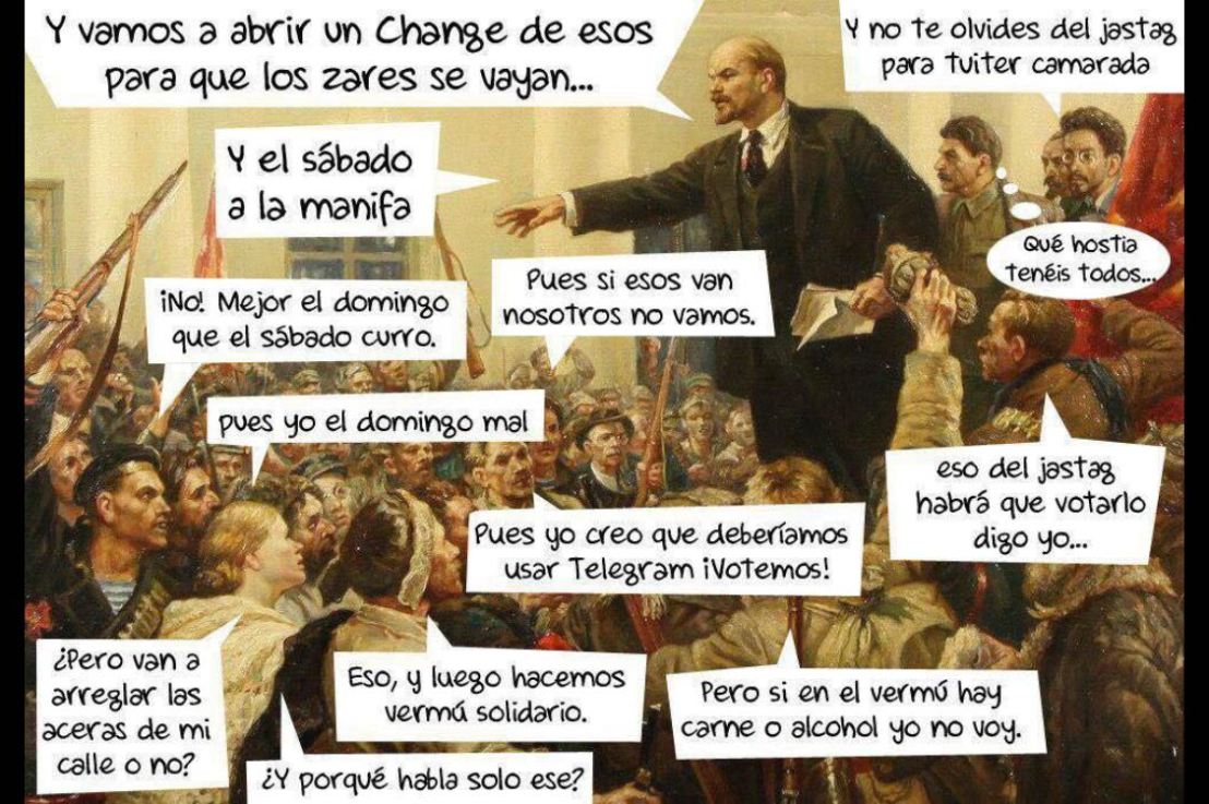 Una genial imagen sobre la revolución en tiempos de&nbsp;tuiter