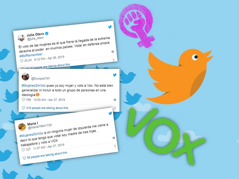 #MujeresSinVOX: Miles de mujeres salen en defensa de VOX después del tuit de Julia&nbsp;Otero