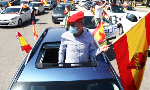 La manifestación motorizada de Vox colapsa Madrid /Vídeo y&nbsp;fotos
